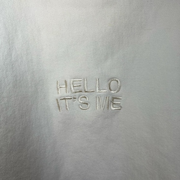 Adele Official Merch Hello Its Me Fleece Sweatshirt Crewneck Bone White Tour XXL - Picture 4 of 15
